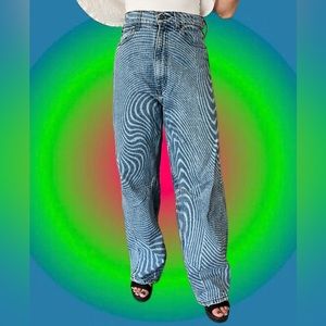 BDG URBAN OUTFITTERS RIH EXTREME BAGGY SONIC WAVE PATTERN JEANS